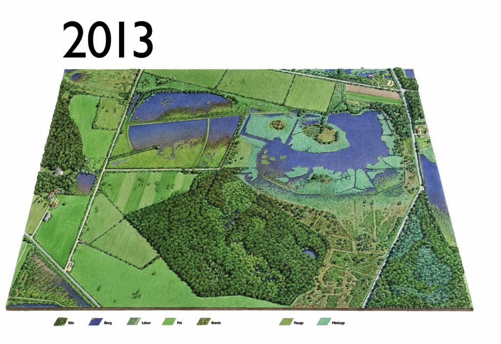 Carte de l'étang de Chérine 2013 - F.Desbordes